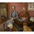 thumbnail image 2 of Carl Peter Mazer 14x12 Black Ornate Wood Framed Double Matted Museum Art Print Titled: Chinese Merchants, 2 of 5