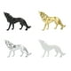 thumbnail image 5 of Inteprter Estatua moderna abstracto, adorno en miniatura, diseño especial, escultura de Animal, sala de estar, escritorio, oficina, Decoración del hogar Blanco perro lobo mira el cielo, 5 of 6
