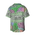 thumbnail image 6 of Lsque Summer print Men's Cuban Collar Short Sleeve Shirt Summer Beachwear Casual Button Down Fashionable Vacation Leisure Shirt-XX-Large, 6 of 7