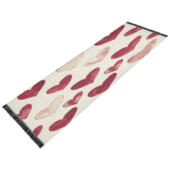 BZSMCE Runner Rug Classical Design Heartfelt Patterns Of Love Style Modern Pattern 72x23.5in Indoor Washable Rug