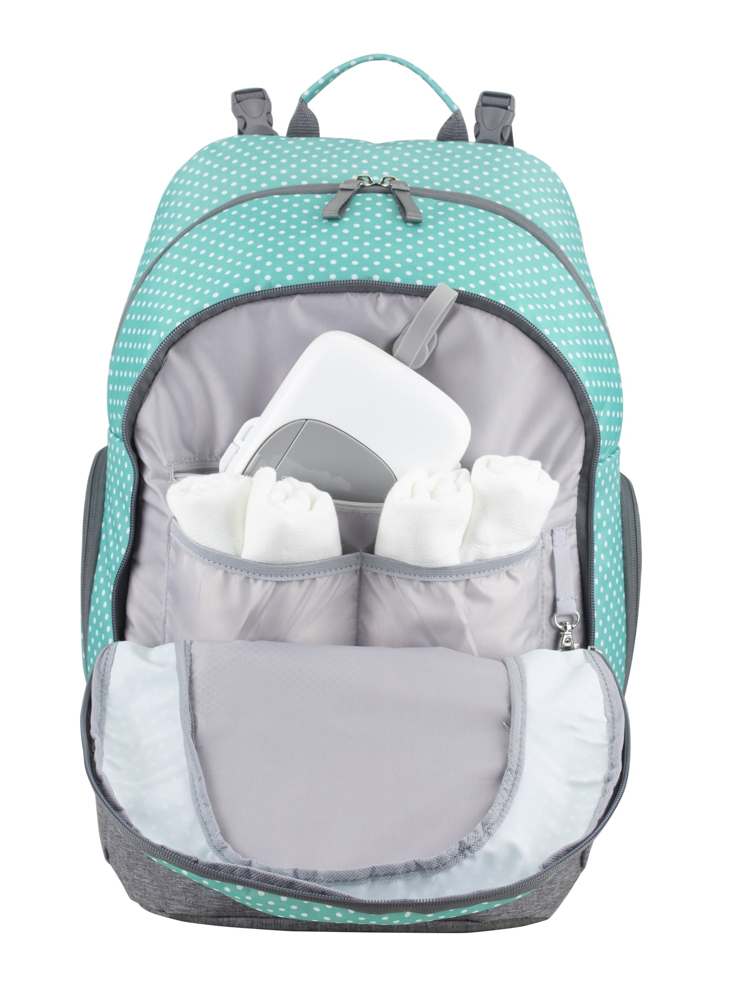 Eastsport Madison Turquoise Diaper Backpack with Changing Pad