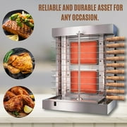 Bioexcel 1 Vertical Shawarma Machine-2 Burner Rotisserie Grill 65000 BTU Each with 10 Kebab Skewers