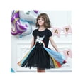 thumbnail image 6 of Girls Dress Black Rainbow Embroidery Unicorn Cotton Tulle Tutu Birthday 4 Years, 6 of 8