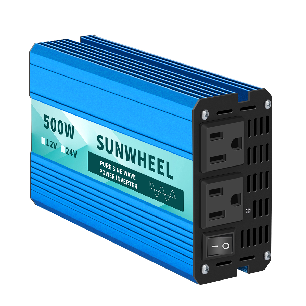 SUNWHEEL 1000W Pure Sine Wave Inverter Auto DC 12V/24V to AC 110V 60HZ Voltage, Frequency Converter Solar car Transformer