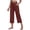 Red -CR18, variant on Inglocry Women's Yoga Capris Legging Pants Lightweight Business Casual Work Pants Stretch Petite Golf Slacks Crop Pant Red 2XL
