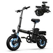 SOHAMO 540Wh Electric Bike for Adults Teens, 36V 15Ah Folding Ebike, 400W Motor, Max 20mph, 3 Levels Assist, 14" Mini E-bike for City Commuter