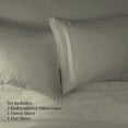 thumbnail image 2 of 4 PC Taupe Sheet Set 2000 Embroidery Soft Cozy 12" Deep Pocket Twin, 2 of 3