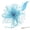 sky blue, variant on Elegant Faux Feather Mesh Fascinator Hat with Flower Embellishments.(Black)