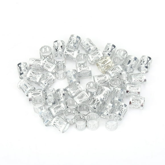 Hair Braid Cuff,3 Types Adjustable Metal Hair Braid Beads Rings Cuff Hair Beauty Decoration Tools Accessories