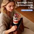 thumbnail image 3 of MOJINO Overnight Oats Containers with Lids, Dual-Layer Glass Meal Prep Jars with Airtight Aluminum Lids, Dry & Wet Separation Food Jars for Yogurt, Cereal, Chia Pudding & Fruit, 3 of 8