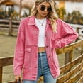thumbnail image 6 of YTDSCS Women's Jean Jacket Washed Button up Denim Jacket with Pockets Loose Spring Fall Casual Cowboy Outwear Coat for Womens S-XXL, 6 of 9