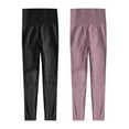 thumbnail image 4 of BOBOGOJP 2 Pack Leggings with Pockets for Women, High Waisted Soft Leggings for Yoga Gym Pink for Size S, 4 of 7