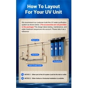 HQUA-OWS-12 Ultraviolet Water Purifier Sterilizer Filter for Wholehouse Water Purification, 12GPM 120V 40W 3/4 inlet/outlet+ 1 Extra UV Bulb