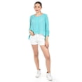 thumbnail image 4 of Blusa con abertura en espalda Roman Fashion /Juvenil, 8036 (Menta) turquesa M, 4 of 4