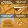 thumbnail image 2 of Alazuria Duvet Cover Set Soft Prewashed Microfiber with zipper and 4 corner ties Yellow Mustard color Twin size ( 90" x 68" ), 2 of 5