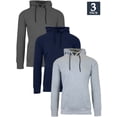 thumbnail image 3 of Galaxy By Harvic Mens Heavyweight Fleece Lined Pullover Hoodie 3 Pack(M-2XL), 3 of 8