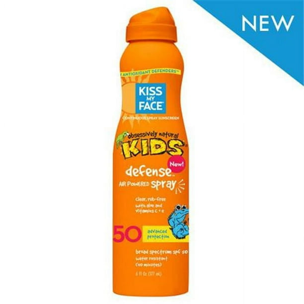Kiss My Face Kids Defense Spray - Tout Angle Puissance de l'Air SPF 50 - 6 oz - 1507003
