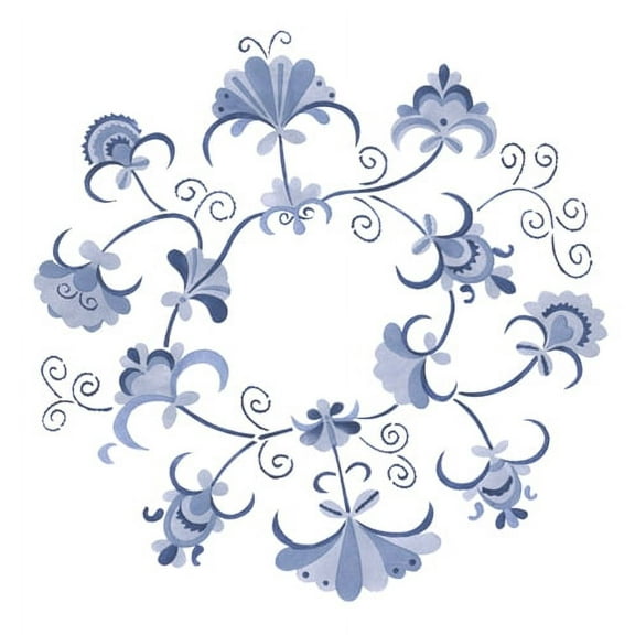 Winterthur Chantilly Medallion Wall Stencil SKU #W026 by Designer Stencils