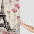 thumbnail image 3 of ONETECH Bathroom Pink Eiffel Pink Paris Lovers Shower Curtain Multiple Sizes White, 3 of 6
