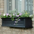 thumbnail image 2 of ZXNYH  4ft Window Box - Black - 48in L x 11in W x 11in H - Polyethylene - Built-in Water Reservoir, 2 of 6