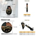 thumbnail image 6 of Uorisanigo Bear American Flag Car Seat Cover Sets Full Set Steering Wheel Covers+Armrest Protector+Head Rest Cover+Car Coaster+Handbrake Covers+Seat Belt Shoulder Pads+Keychain,18 Pack, 6 of 7