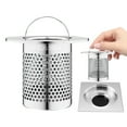 thumbnail image 3 of Laundry Sink Drain Strainer, Stainless Steel Rustproof Fine Mesh Drain Catcher, Strainer Basket with Handle, Embedded Multifunctional Sink Filters for Efficient Cleaning, 3 of 9