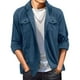 thumbnail image 1 of Blusa y camisa de manga larga con cuello vuelto para hombre, de gamuza, con solapa, botones y bolsillo, informal, de manga larga, sin capucha, para hombre, 1 of 8