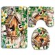 thumbnail image 1 of Juego de alfombras de baño ABPHQTO 3 piezas estilo floral, 1 of 2