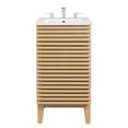 thumbnail image 4 of Modway Render 18" Bathroom Vanity Cabinet in Oak White, 4 of 9