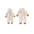 thumbnail image 2 of Miaouyo Infant Baby Boy Girl Winter Romper 0 3 6 9 12 Months Cute Animal Pattern Long Sleeve Hooded Warm Jumpsuit, 2 of 9