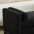 thumbnail image 6 of Tynzuro 66'' Upholstered Boucle Bench with Bolster Pillow, Fits King Size Bed/Entryway, Black-Black, 6 of 8