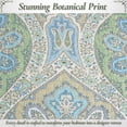 thumbnail image 5 of Cozy Line Home Fashions Tweedia Blue Green Floral Paisley Damask 3 Piece Cotton Quilt Bedding Set, 5 of 8