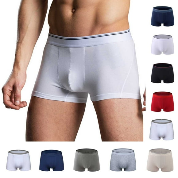 Jinhomg Briefs for Men Lightweight Breathable Cotton Underpants Casual Comfy Solid Elastic Waistband Underwear Boxers Daily Wear Deal of The Day Beige XXL
