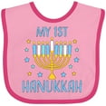 thumbnail image 3 of Inktastic My 1st Hanukkah with Menorah and Stars Boys or Girls Baby Bib, 3 of 4