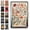 Floral, variant on Vintage Art Deco Versatile Card & Cash Case with RFID Protection, Vintage-Style Metal Wallet, Easy Snap Closure