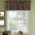 thumbnail image 3 of 2 Pack Brown Floral Valances for Windows Bedroom Living Room Window Treatments, Vintage Spring Botanical Flowers Rod Pocket Valance Drapes Short Kitchen Curtains Over Sink 42"x12", 3 of 8