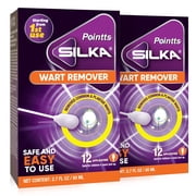 Silka Pointts Freeze Off Wart Remover for Common & Plantar Warts, 12 Applicators, Pack of 2