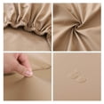thumbnail image 3 of Housse de Chaise Tabouret Ronde en Cuir PU Imperméable Protecteur de Siège Marron Clair, 3 of 9