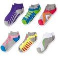 thumbnail image 2 of Jefferies Socks Girls' Big Tech Sport Low Cut 6 Pack, Multi, Small, 2 of 2