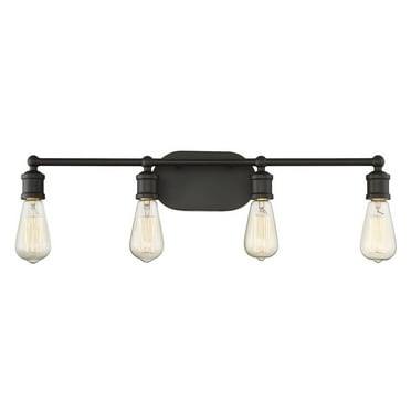 Trade Winds Industrial 4-Light Bath Bar in Oil Rubbed Bronze