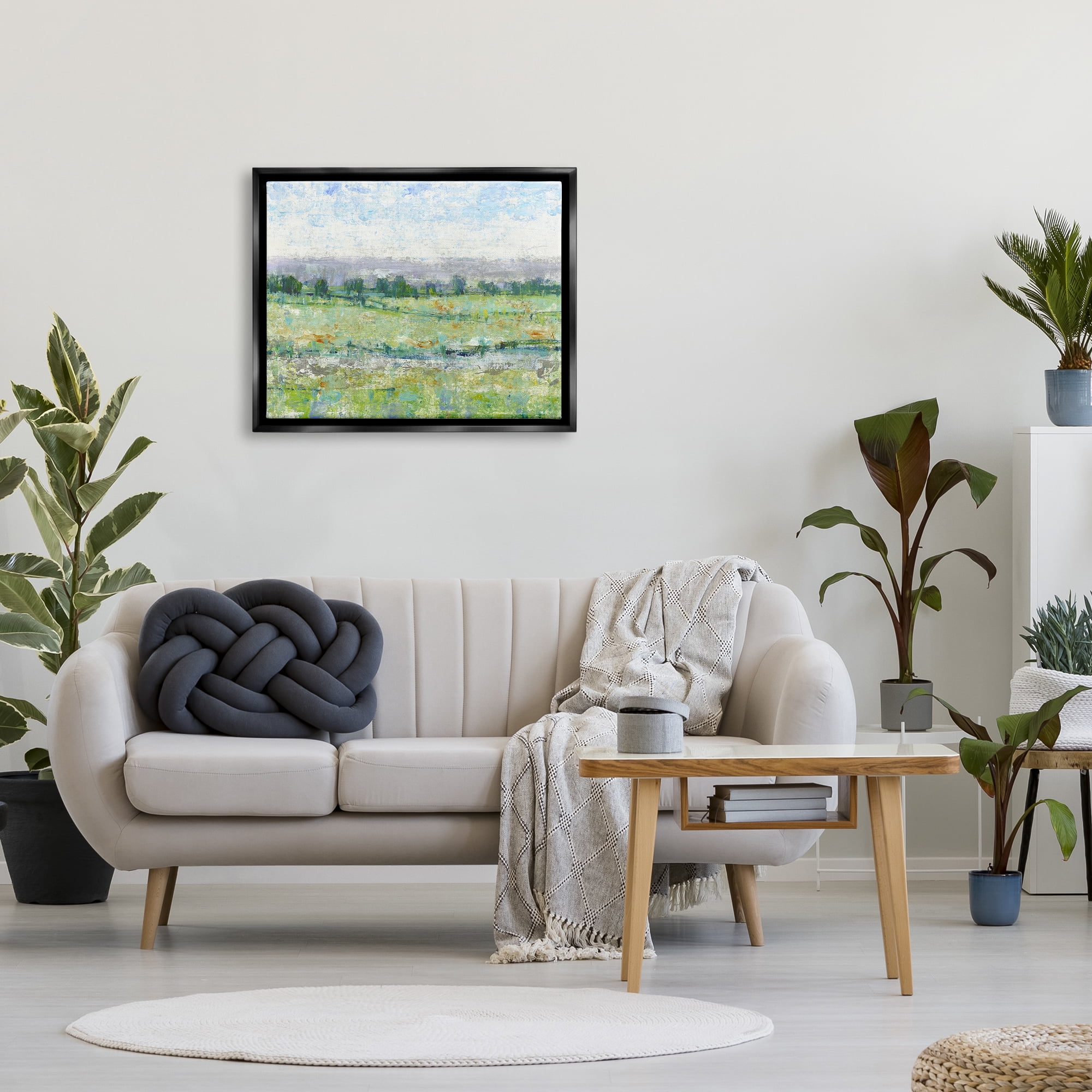 Stupell Mountain Impressions Abstract Landscape Landscape Painting Black Floater Framed Art Print Wall Art