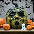 thumbnail image 7 of Sylvtty Halloween Pumpkin Statue Ghost Resin Figurine Scary Pumpkin Doll for Yard Office Indoor Outdoor Unique Halloween Gifts for Adults, 7 of 7