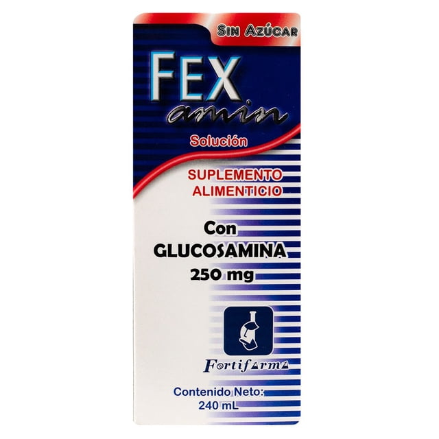 Fex Amin Sin Azúcar Solución 240ml c/Glucosamina Fortifarma