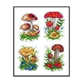 thumbnail image 1 of Cuadros Decorativos Bordado parcial Hilo de algodón ecológico 14CT Impreso Mushroom Cross Stitch Craft Tmvgtek embutido en tela, 1 of 9