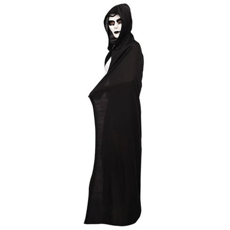 Big Sale!!! Halloween Costume Adult Death Cosplay Costumes Knight Hooded Cloak Scary Witch Devil Role Play Cosplay Long Black Cloak