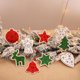 thumbnail image 3 of White Adorno navideño, colgantes de madera, estrella, campana para árbol de Navidad, adornos navideños para fiesta en casa, Navidad de Año Nuevo, 3 of 5