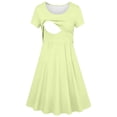thumbnail image 4 of Efsteb Womens Maternity Dress Short Sleeve Nursing Breastfeeding Dress Casual Solid Color Pregnant Dresses for Everyday Wear ,Green,L, 4 of 4