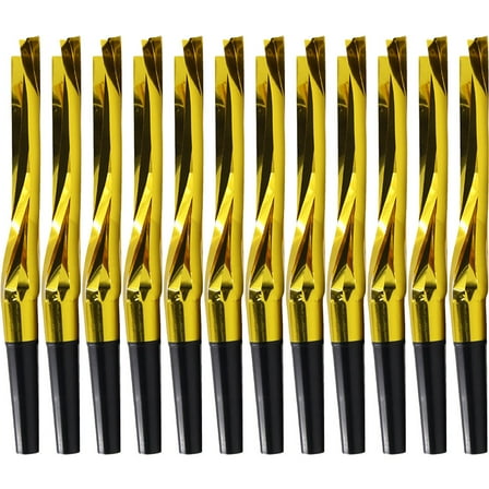 SOPOTUTU 36Pcs Golden Cheering Whistles with Tassels, Musical Noise Makers for Party, Sports, Celebrations, and Fun Events