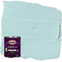 Glidden HEP Misty Aqua / Blue Flat Interior Paint with Primer, 1 Quart
