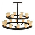 thumbnail image 5 of Meyda Tiffany 156086 Loxley Piedmont 20 Light 72" Wide Ring Chandelier - Dark Roast, 5 of 5